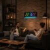 Настенные часы 6669R / Электронные LED-часы / RGB часы с пультом