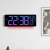 Настенные часы 6669R / Электронные LED-часы / RGB часы с пультом