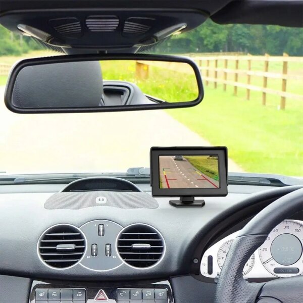 Цветной монитор для камеры заднего вида 4,3” LCD43, Черный / Дисплей для камер автомобиля