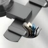 Вешалка на двери на присосках, 6 крючков, 38х12,5 см, Серая / Крючки с присосками / Вешалка с крючками