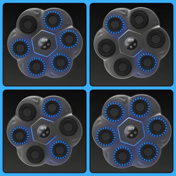 Настенный боксерский тренажер с LED-подсветкой, LY-1083 Bluetooth-колонкой и режимами тренировки
