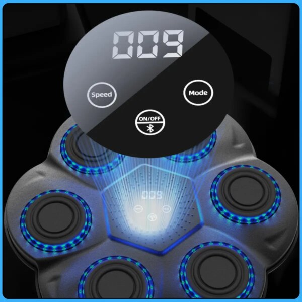 Настенный боксерский тренажер с LED-подсветкой, LY-1083 Bluetooth-колонкой и режимами тренировки
