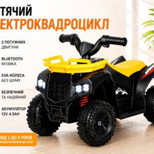 Детский электро-квадроцикл 222 / Квадроцикл с двумя моторами, Bluetooth и EVA-колесами