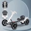 Детский складной электромобиль Go-Kart с аккумулятором и пультом электрокар Белый