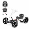 Детский складной электромобиль Go-Kart с аккумулятором и пультом электрокар Белый