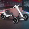 Детский складной электромобиль Go-Kart с аккумулятором и пультом электрокар Белый