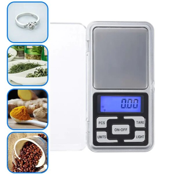Ювелирные весы до 100г ( 120x62x20 мм) Pocket Scale QCP100, Серые / Электронные мини веса / Карманные весы