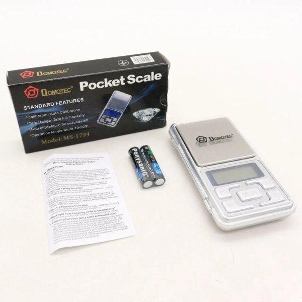 Ювелирные весы до 100г ( 120x62x20 мм) Pocket Scale QCP100, Серые / Электронные мини веса / Карманные весы