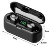 Беспроводные Bluetooth наушники F9, Черные / Сенсорные наушники с зарядным кейсом / Вакуумные блютуз наушники