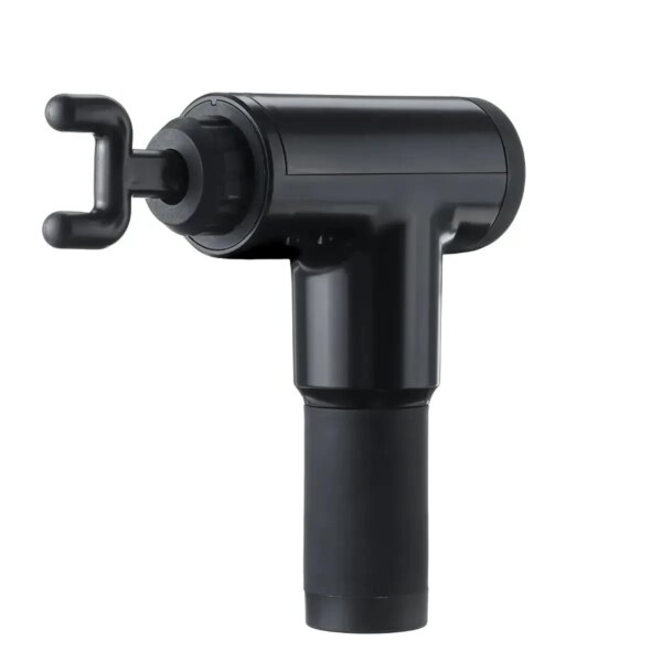 Портативный массажер для тела и 4 насадки, от USB, Fascial Gun KH-320, Черный / Ручной мышечный вибромассажер