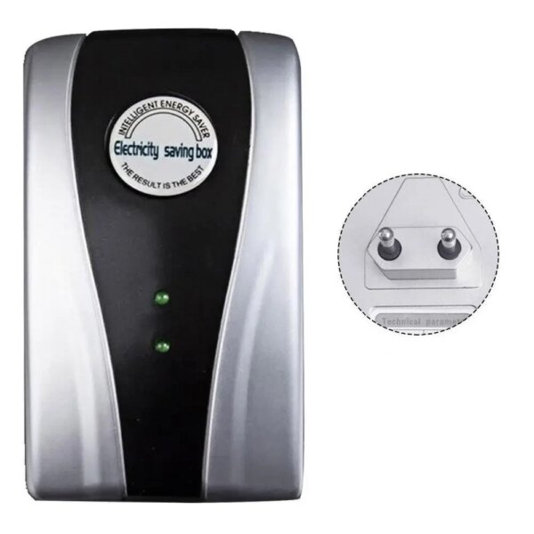 Энергосберегающий прибор, однофазный 90-200В, Electricity saving box, Бело-серый / Прибор для экономии электроэнергии