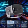 Портативный мультимедийный проектор 4K Android A10 с Wi‑Fi 2.4/5 ГГц, Bluetooth 5.2, автофокусом и автокоррекцией трапеции