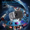 Портативный мультимедийный проектор 4K Android A10 с Wi‑Fi 2.4/5 ГГц, Bluetooth 5.2, автофокусом и автокоррекцией трапеции