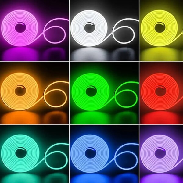 Умная неоновая лента от USB, 10 м, пульт + Bluetooth, Rgb / RGB лента / Гибкий неон / Лента светодиодная