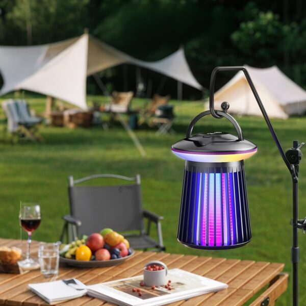 Антимоскитная лампа-светильник с USB,2000 мАч, XL-1413, Черная / Ловушка от насекомых / Лампа от комаров
