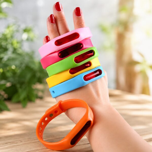 Силиконовый браслет от комаров, капсула, MOSQUITO BRACELET, цвет микс / Силиконовый антимоскитный браслет