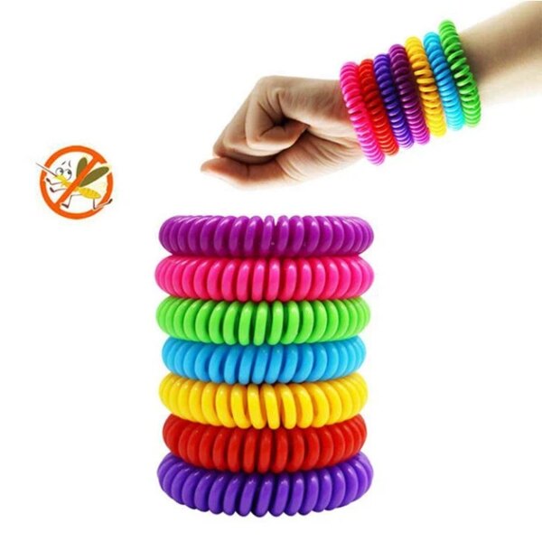 Силиконовый браслет-пружина от комаров и насекомых Mosquito Repellent Bracelet с натуральными эфирными маслами, до 240 часов