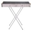 Переносной мангал с решеткой 80х78х30см, BARBECUE TRAY 770SS, Серебристый / Барбекюшница / Раскладной мангал барбекю