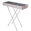 Переносной мангал с решеткой 80х78х30см, BARBECUE TRAY 770SS, Серебристый / Барбекюшница / Раскладной мангал барбекю