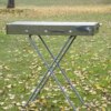 Переносной мангал с решеткой 80х78х30см, BARBECUE TRAY 770SS, Серебристый / Барбекюшница / Раскладной мангал барбекю