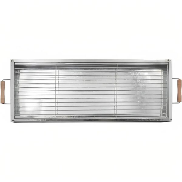Раскладной мангал переносной 70х70х30см, BARBECUE TRAY 770T, Серебристый