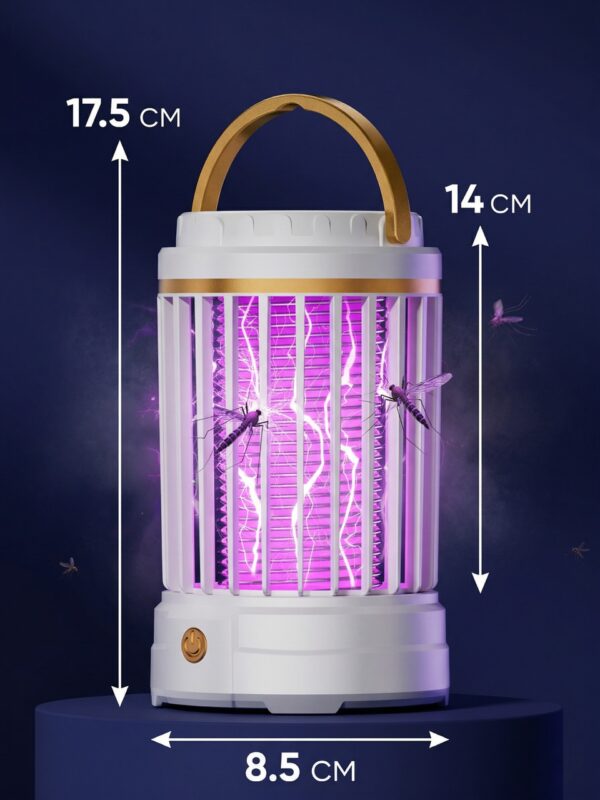 Антимоскитная лампа-ловушка Camping Mosquito Lamp 2 в 1 с ночником, USB Type-C, 5 Вт, 360°, до 20 м², белая