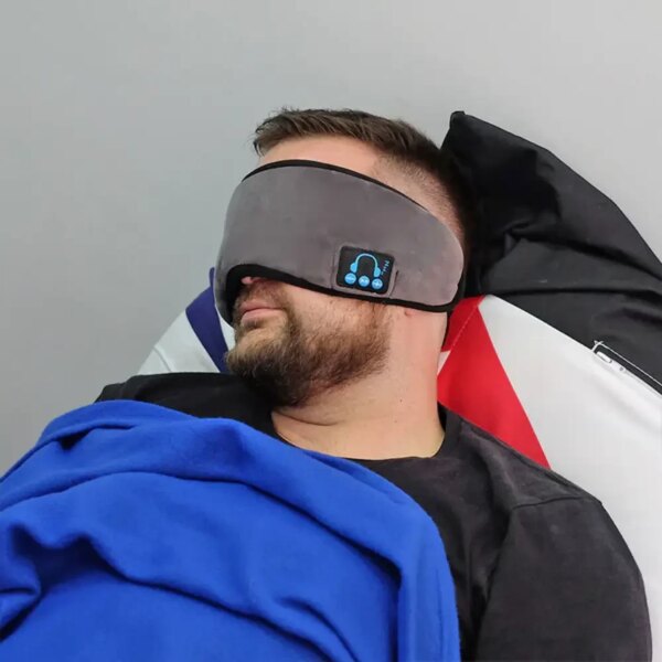 Маска для сна MUSIC GOGGLES A183 с гарнитурой Bluetooth, Серый / Маска на глаза для сна / Повязка на глаза для сна