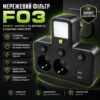 Сетевой фильтр с подсветкой 2500Вт, 2 розетки, 2хUSB + Type-C, HG-275, Черный / Разветвитель в розетку / Сетевой тройник