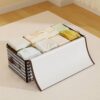 Чехол для хранения вещей и постельного белья 50 л, (54х35х25 см), BAG LY-377, Коричневый / Органайзер для одеял и подушек