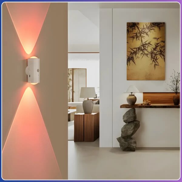 Настенная LED-лампа NS-01 Светодиодный светильник NS-01 RGB с датчиком движения и пультом управления