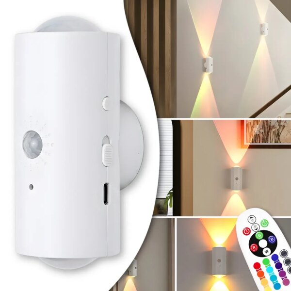 Настенная LED-лампа NS-01 Светодиодный светильник NS-01 RGB с датчиком движения и пультом управления