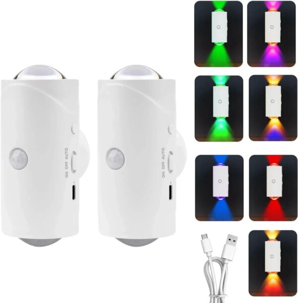 Настенная LED-лампа NS-01 Светодиодный светильник NS-01 RGB с датчиком движения и пультом управления
