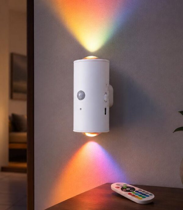 Настенная LED-лампа NS-01 Светодиодный светильник NS-01 RGB с датчиком движения и пультом управления