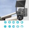 360° Уличная IP-камера TP18 4G Solar PTZ с автономным питанием и SIM-картой, 6 МП, черная