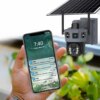 360° Уличная IP-камера TP18 4G Solar PTZ с автономным питанием и SIM-картой, 6 МП, черная