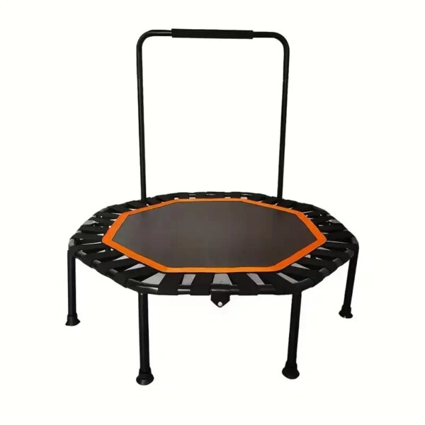 Батут с ручкой Ø105х120х25см, Черный / Батут для детей / Детский батут с перилом / Фитнес батут / Батут для фитнеса