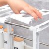 Регулируемая кухонная полка, 38-70 см, KITCHEN RACK, Белый / Раздвижной стеллаж для хранения посуды под раковину