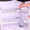 Регулируемая кухонная полка, 38-70 см, KITCHEN RACK, Белый / Раздвижной стеллаж для хранения посуды под раковину