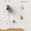 Уличная WiFi камера на 2 объектива, 8Mp (от Type-C) Q2 / Поворотная камера видеонаблюдения / WiFi камера наблюдения