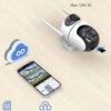 Уличная WiFi камера на 2 объектива, 8Mp (от Type-C) Q2 / Поворотная камера видеонаблюдения / WiFi камера наблюдения