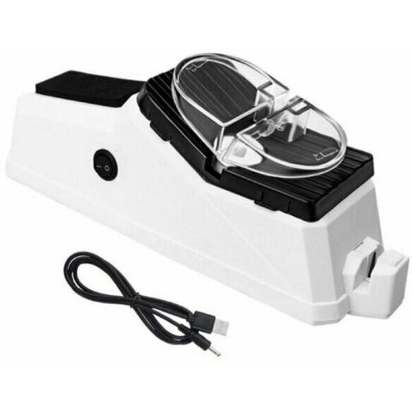Электрическая точилка для ножей Electric Knife Sharpener от USB, Белый / Профессиональная электроточилка / Ножеточка