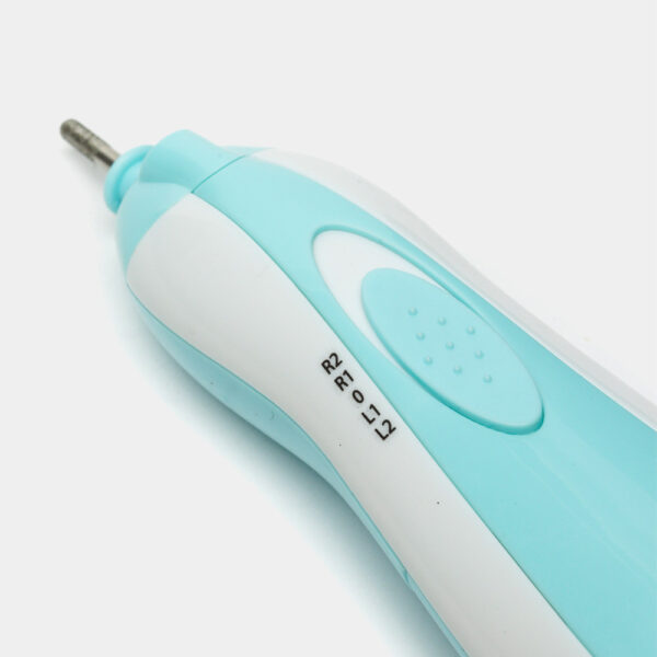 Детский триммер для ногтей + 6 насадок NAIL TRIMMER XL-667, Голубой / Аккумуляторная