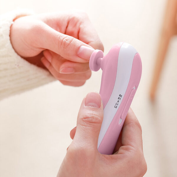 Электрическая пилочка для ногтей NAIL TRIMMER XL-667 розовая с 6 насадками и кейсом