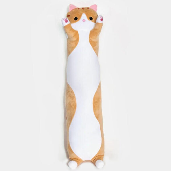 Мягкая игрушка Кот Батон 90 см, DOLL 1498-50, Коричневый / Плюшевая игрушка обнимашка / Детская игрушка длинный кот