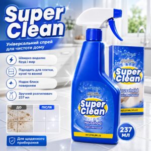 Универсальное моющее средство для плитки и кафеля 237 мл, Jaysuing Super Clean, Синий / Спрей очиститель швов, полов, ванной