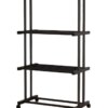 Этажерка металлическая RIAS Clothes Drying Rack 8041 на колесах, 4 яруса, 155×80×40 см, черная