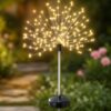 Садовый светильник на солнечной батарее Одуванчик, 120 LED, Желтый / Уличный фонарь газонный / Декоративный светильник для сада