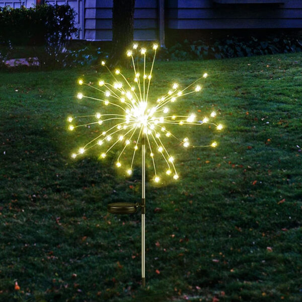 Садовый фонарь на солнечной батарее Одуванчик (1 шт) 90 LED, Теплый белый / Лед светильник для сада на ножке