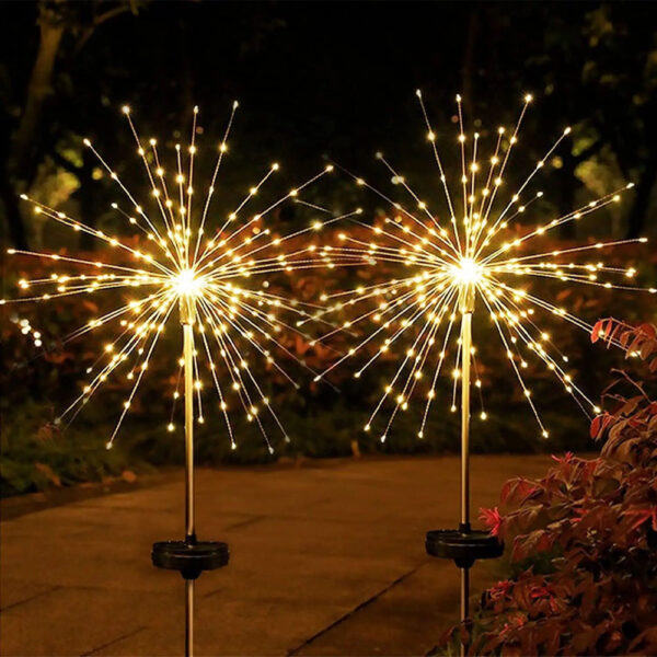Садовый светильник на солнечной батарее 60 LED, 85см, 1 шт, Черный / Садовый фонарь / Уличный светильник Фейерверк