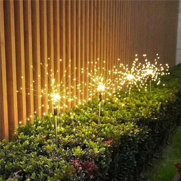 Садовый светильник на солнечной батарее 60 LED, 85см, 1 шт, Черный / Садовый фонарь / Уличный светильник Фейерверк